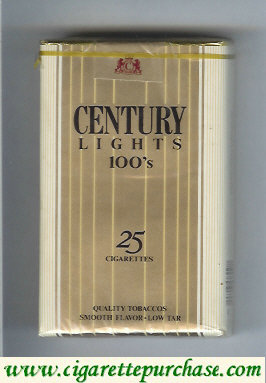 Century Lights 100s 25 cigarettes Quality Tobaccos